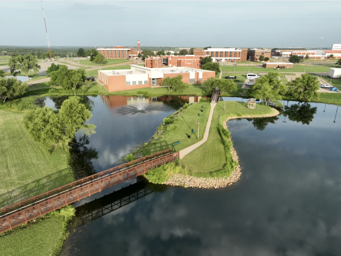 Aerial shot of the Langston University Langston Campus